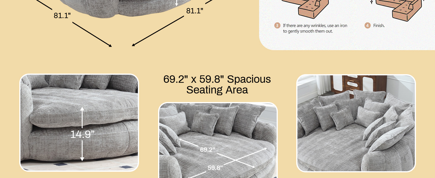 Oversized Round Sofa Bed