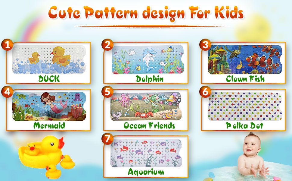 Rubber Duck Bath Mat Baby Non Slip Bathtub Mat for Baby