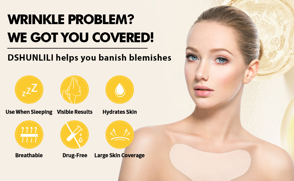 DSHUNLILI Chest Wrinkle Pads3 Pcs Silicone Patches for