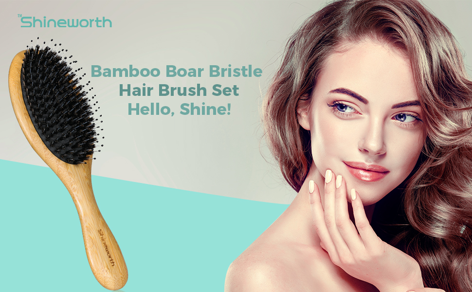 boar bristle hair brush set