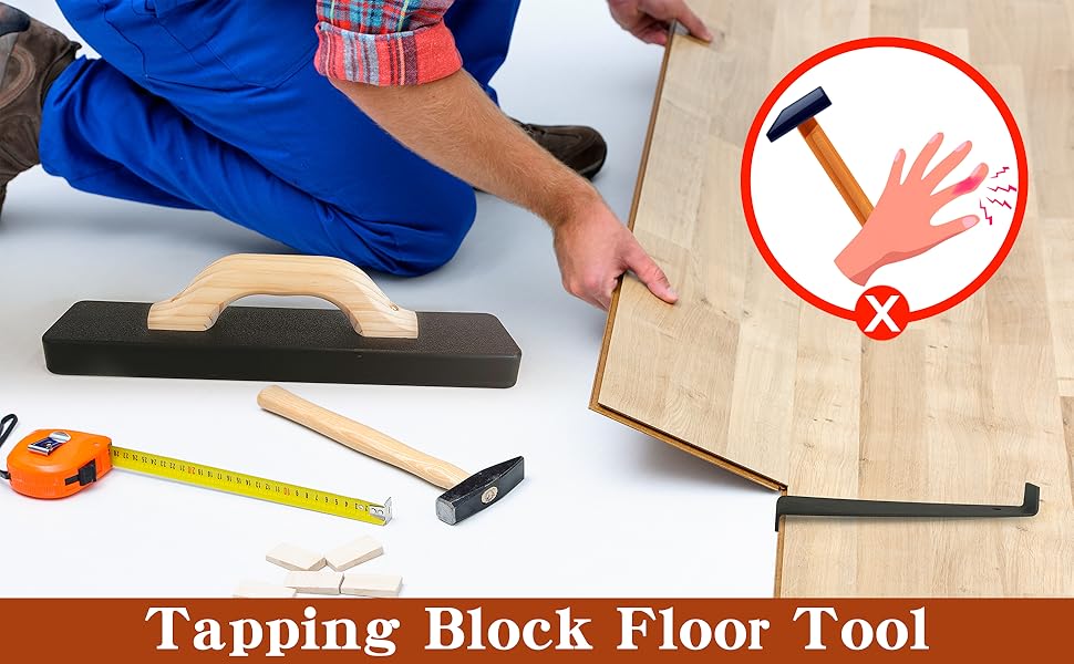 Flooring Tools, NAACOO Heavy Big Tapping Block + Pull Bar, Weight 2