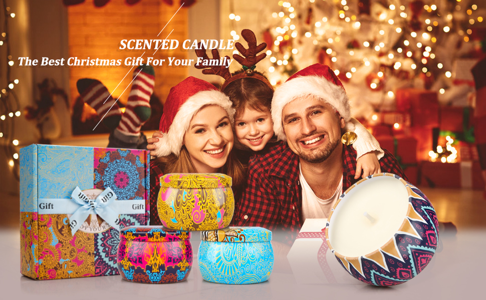 Christmas Scented Candles Gifts Sets