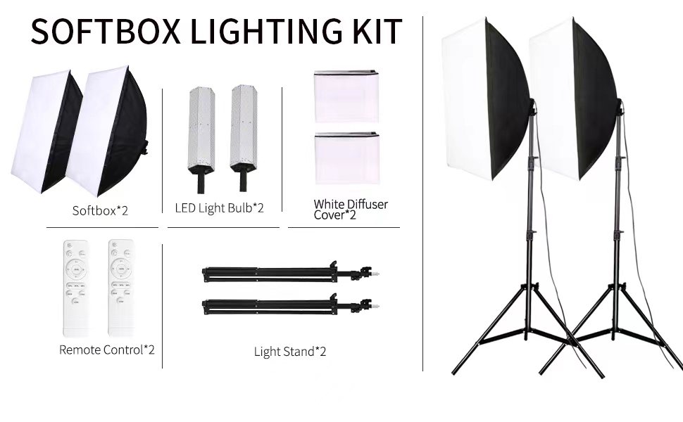 Softbox Photography Lighting kit, 24“x35”softbox,Photography Lighting