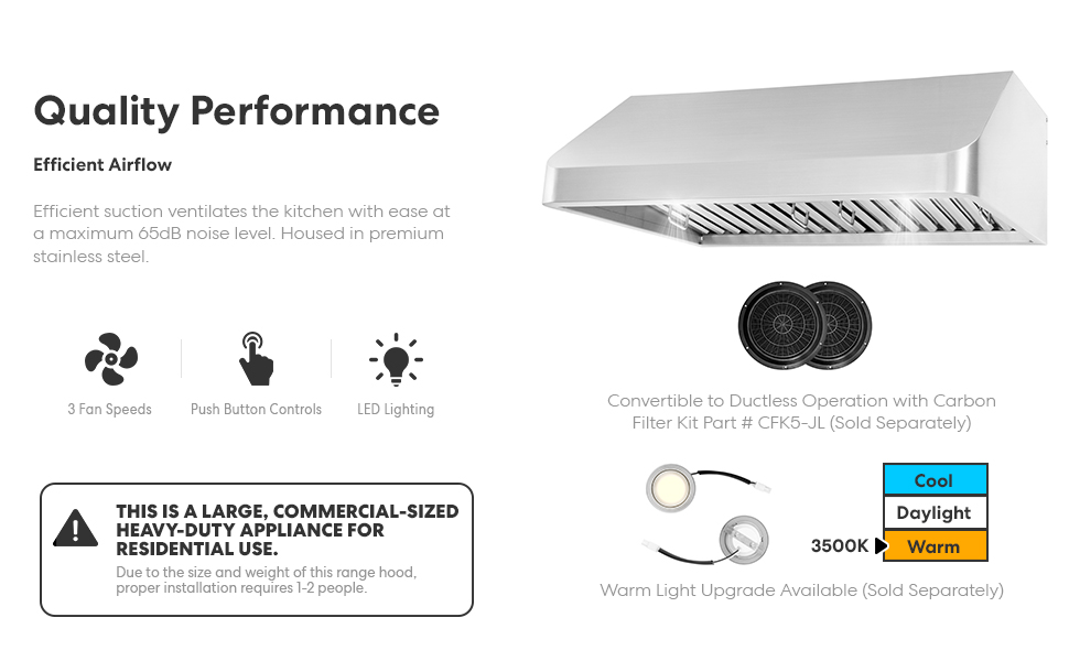 COSMO COSQB75 Under 30 in. Range Hood with Push