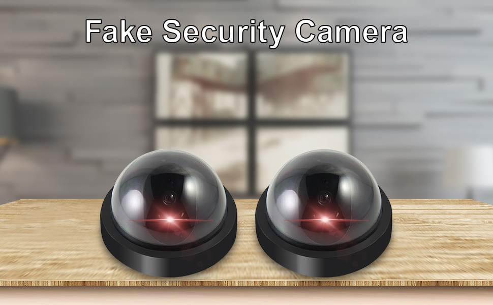 1 Pack Fake Camera, Dummy Security Camera with Realistic Blink Red Light, Fake