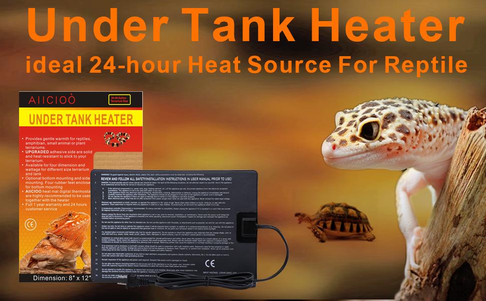 AIICIOO Reptile Heating Pad Hermit Crab Heater Heat Mat for Reptiles