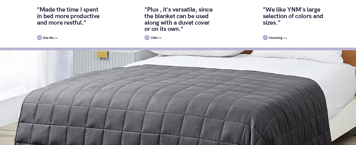 YnM Weighted Blanket — Heavy 100 OekoTex Certified Cotton