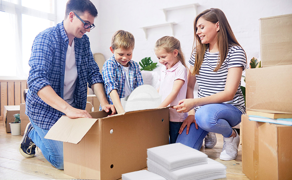 Foam Wrap Cushion Foam,4 Sizes 80 Count Foam Wrap Sheets