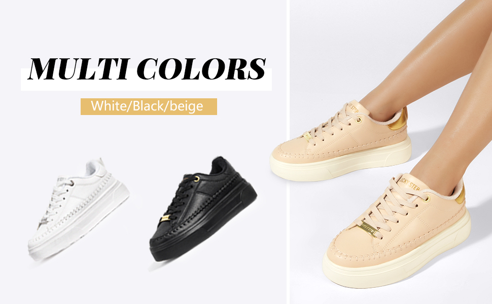 Black fashion sneakers for women