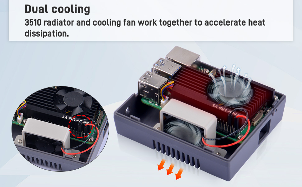 raspberry pi 5 case with fan