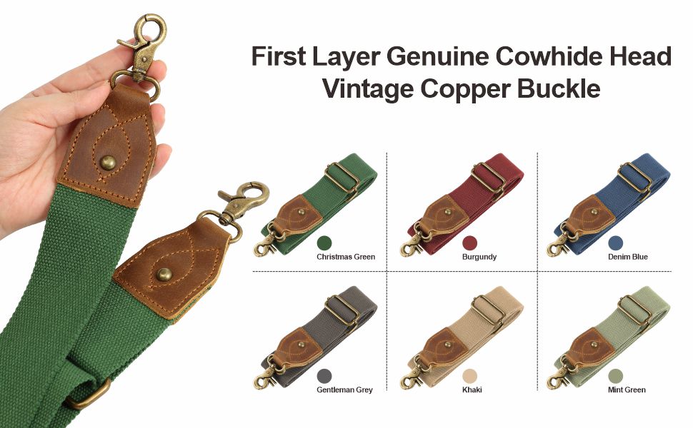 Purse Strap2"Crazy Horse Leather Wide Shoulder Strap