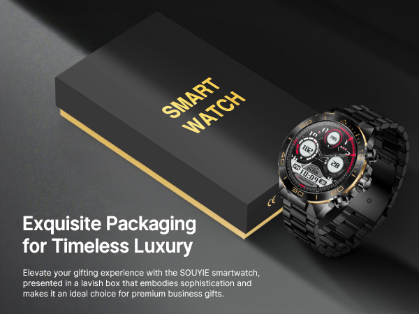 SOUYIE Android Men's Smart Watch With Exquisite Luxury Art Packaging, Perfect Business Gift Ideas
