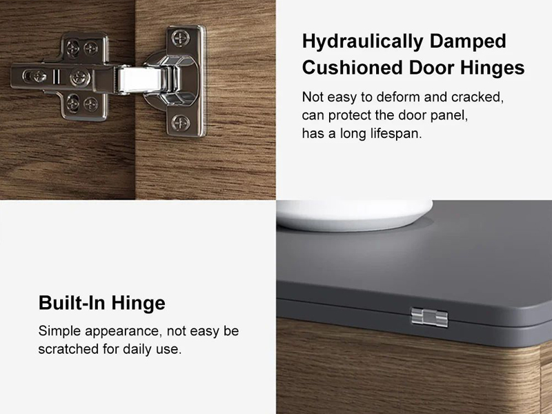 Farmhouse Coffee Table Rustic Wood Cocktail Table with Ample Storage Spaces for Living Room