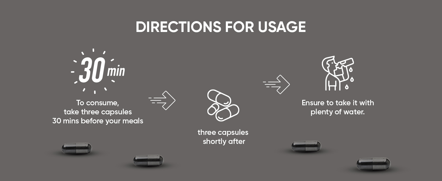 Activated Charcoal Capsules 2000mg 180 Capsules Vegan & Natural