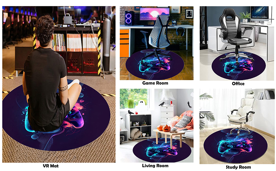 Computer Gaming Chair Mat for Hardwood Floor,Round Office
