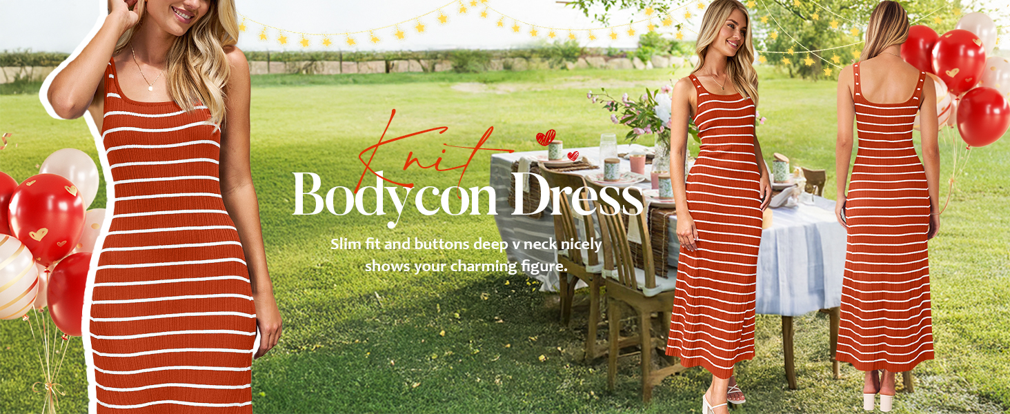 Women's Square Neck Bodycon Dress