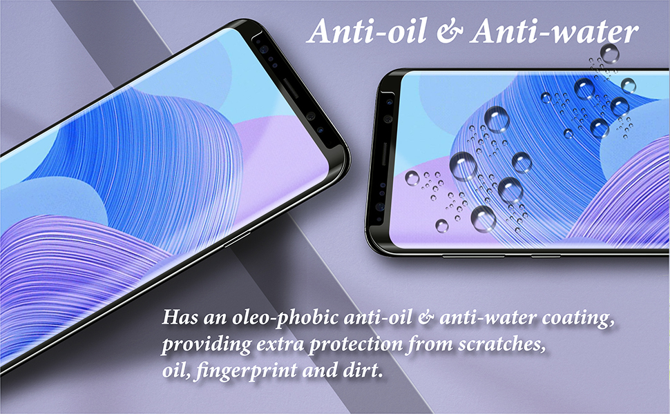 QUESPLE 2 Pack Galaxy S9 Screen Protector, Shatterproof Premium