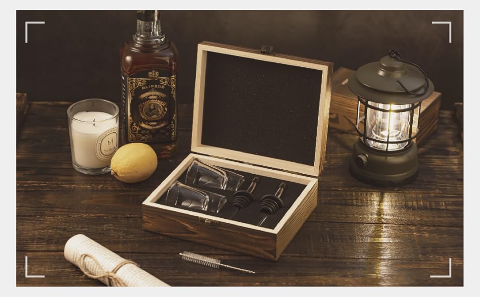 Aiizun Shot Glasses with Liquor Pourers Gift Set, Pack of 2 Shot Glasses with Pour Spouts, Christmas/Birthday Gift for Drink/Spirit/Espresso/Coffee Lover 8 AIIZUN SHOT GLASSES GIFT SET