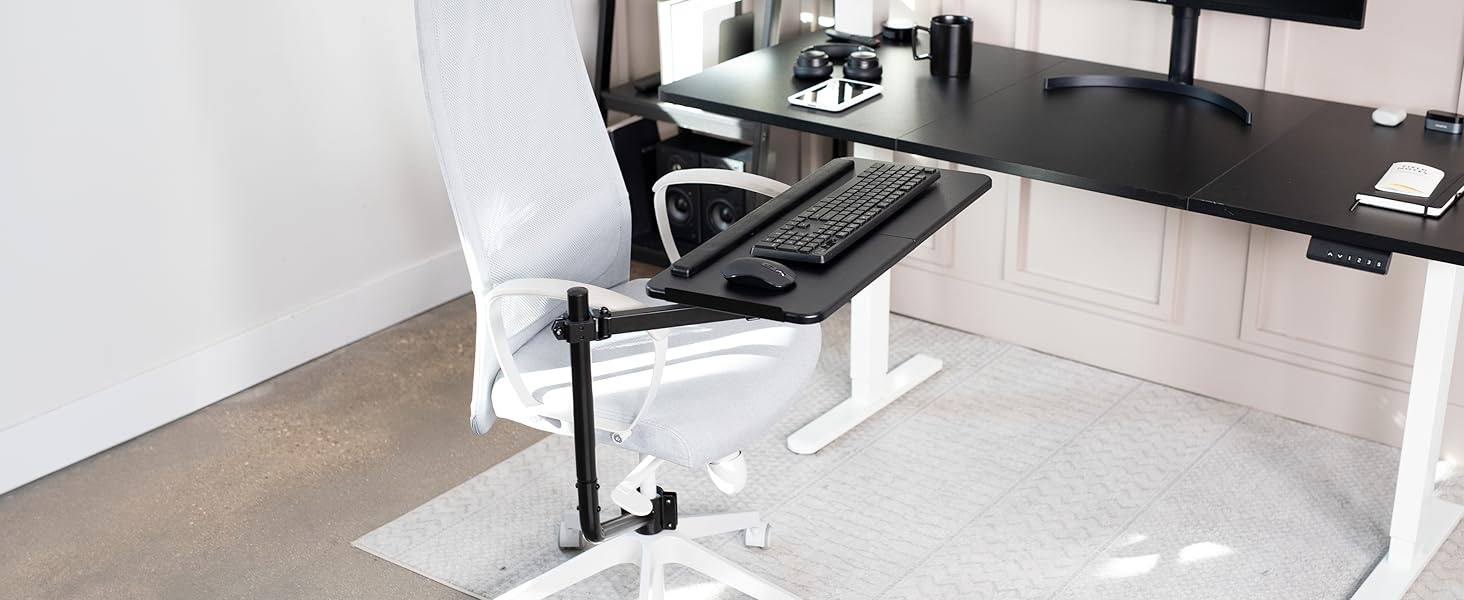 VIVO Office Chair Mounted 26 x 12 Inch Keyboard and Mouse