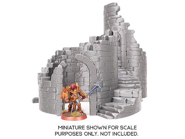 その他 Terrain - Tower, Ruin Amazon.com: Castle Tower Ruin - Tabletop Terrain for Fantasy