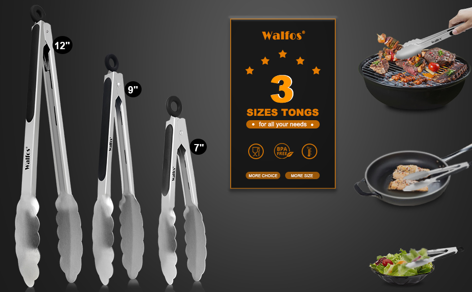 stainless steel tongs