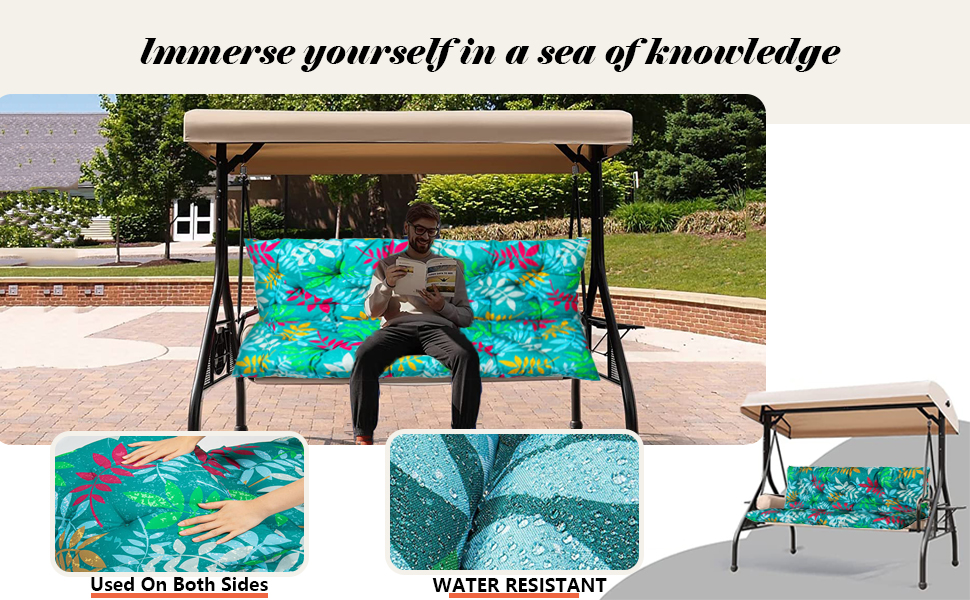 bumuam Swing Replacement Seat Cushions, Outdoor Swing