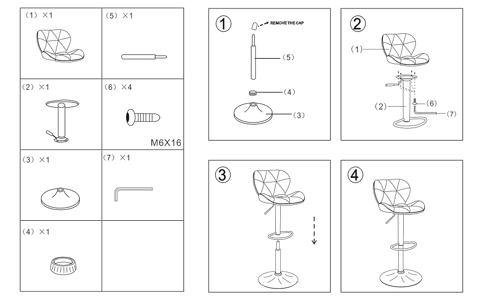 Red Bar Stools Set of 4 Kitchen Island Barstools Chairs
