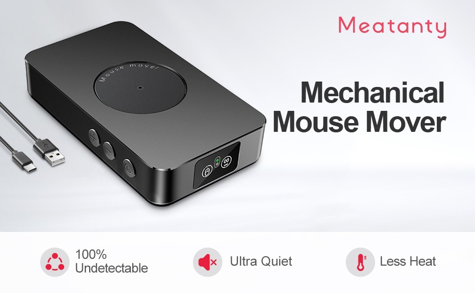 Meatanty Mouse Jiggler Upgraded Mechanical Mouse Mover with Screen