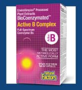 Natural Factors BioCoenzymated Active B Complex 120 Vegetarian Capsules, The Most Metabolically A...