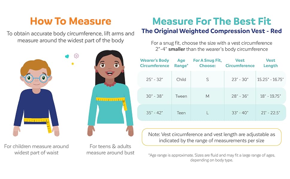 Fun and Function Red Weighted Compression Vest for Kids