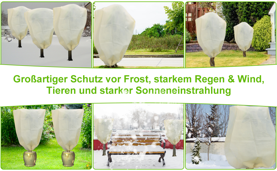 Erinice Winterschutz Pflanzen Frostschutz Schutzhülle Kälteschutz mit