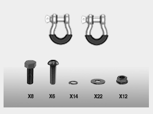 2009-2014 Ford F150 Rear Step Bumper Full Width Textured Black Solid Steel Offroad with 2Pcs Upgraded 18W LED Lights D-Rings