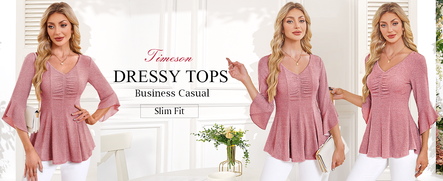 Ruffled cuffs accentuate the forearm, elongating the arm line for a flattering silhouette.