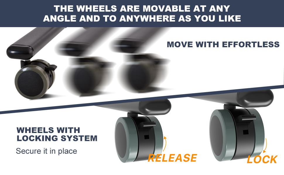 Tankee Mobile Clear Glass Whiteboard on Wheels 48" x 32