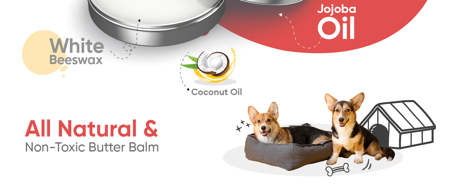 Dog paw balm and nose balm 60ml Natural Lick Safe, Paraben & Cruelty