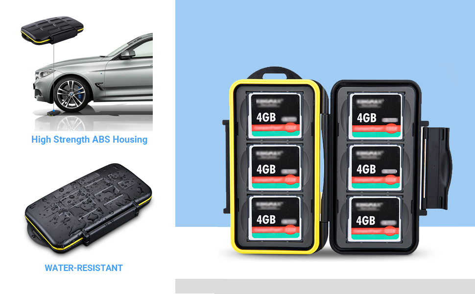 6 Slots CF Card Holder, CF Card Case, Professional Water