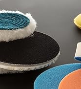 Glass Polish 3 inch (75mm) Pack of 5 Felt Polishing Pads for Polishing Glass, Plastic, Metal and ...