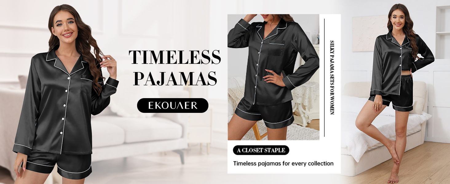 satin Pj Sets summer soft Sleepwear