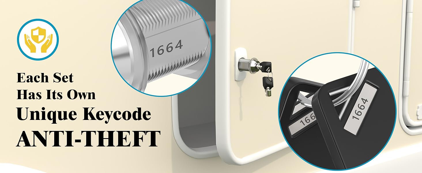 Trampgik RV Storage Locks, 5/8” Camper Compartment Storage Door Locks with Keys, for