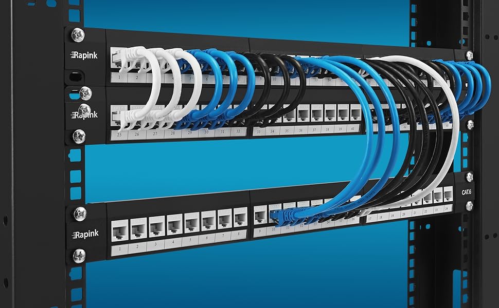 ranページ Amazon.com: Rapink Patch Panel 24 Port Cat6 with Inline
