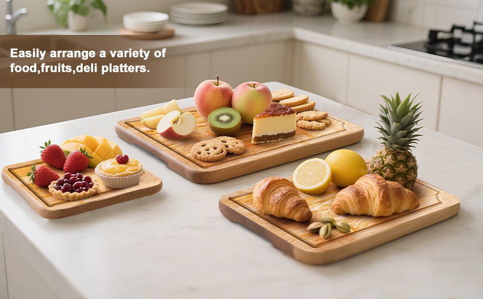 3-Piece Bamboo wooden