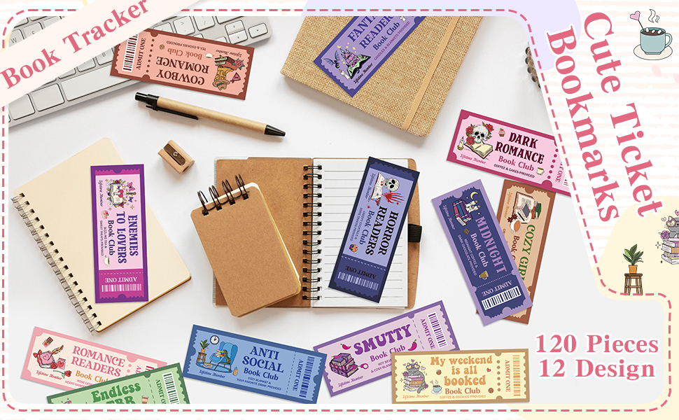 Book Club Ticket Bookmark