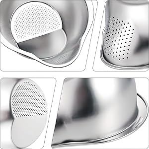 strainer bowl; colander for rice; colander rice; extra large strainer; draining bowl; bowl rinser 