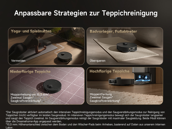 Anpassbare Strategien zur Teppichreinigung