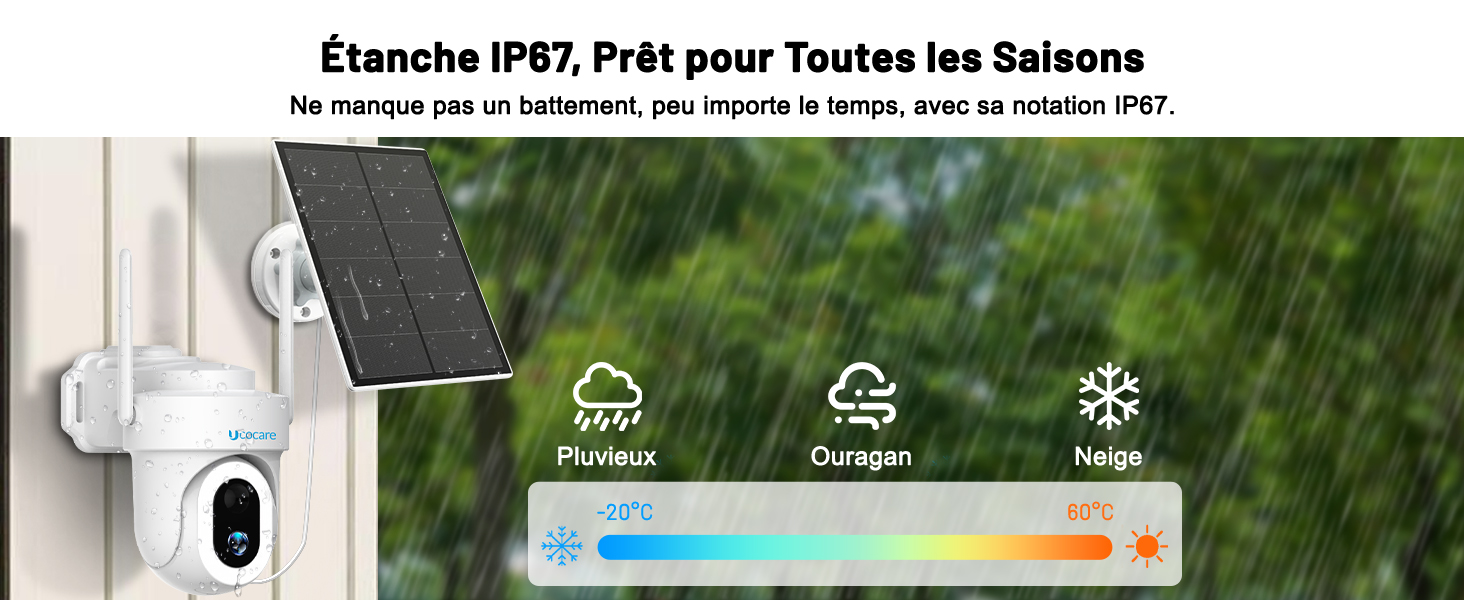 camera surveillance wifi exterieure sans fil solaire