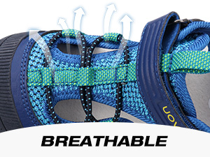 UOVO Boys Sandals Closed Toe Outdoor Sandals Trekking Hiking Sandals Athletic Summer Shoes Size 7 Toddler to 5 Big Kids 11 breathable upper