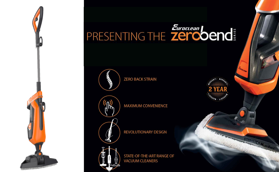 Eureka Forbes Zerobend Series Steristeam, Sweep & Steam mop in one go