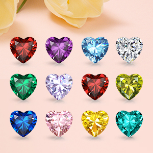birthstone gemstone jewelry necklace forever love necklaces for women female jewelry with birthstone
