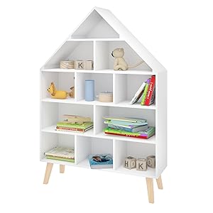 WOLTU Libreria Scaffale Bambini Per Libri Giocattoli Portalibri Multistrato 15 6