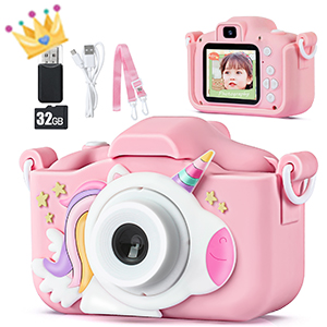 Amazon.com: KIZJORYA X5 Kids Digital Camera, Pink, Unisex, 32GB SD